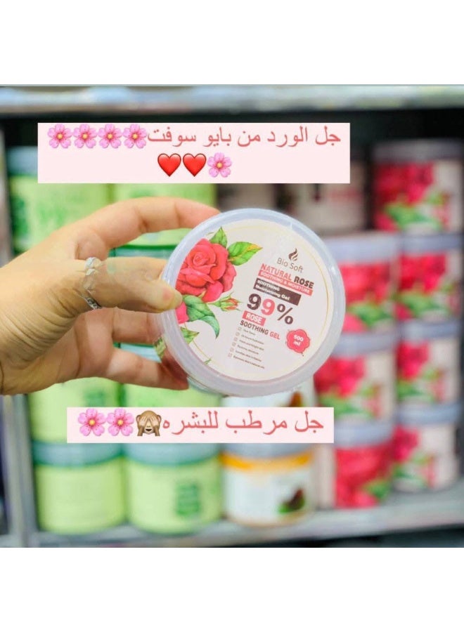 Biosoft Natural Rose Gel for Hydration and Soothing - 500ml - Image 3